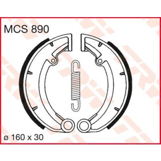 Bremsbeläge Bremstrommel Brake Shoe Kit Bremsbacken TRW/Lucas MCS 890