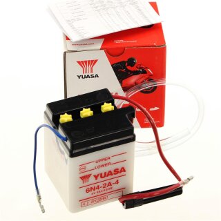 Honda CB CY XL Z 50 Suzuki RV 125 Yamaha LB 50 RD RS 80 100 6N4-2A-4 DIN00414 YUASA BATTERIE Battery