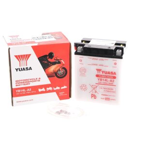 YB14L-A2 12V 14AH Yuasa Batterie 136x91x168mm Inkl. Pfand