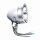 SHIN YO 90mm Chromscheinwerfer BULLET, untere Befestigung, Fernlicht E-gepr., Birne H4 12V 55/60W