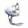 SHIN YO 90mm Chromscheinwerfer BULLET, untere Befestigung, Fernlicht E-gepr., Birne H4 12V 55/60W