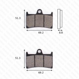 Bremsbelag Bremsbeläge Brake Pad Set  TRW/Lucas MCB 611 SRM