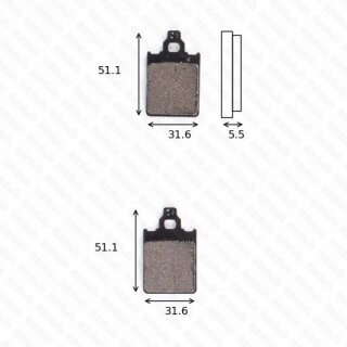 Bremsbelag Bremsbeläge Brake Pad Set  TRW/Lucas MCB 651 EC