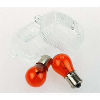 CBP Blinkerglas Yamaha KLAR/BIRNE ORANGE, PAAR Vergl. Nr. 4FM-/4JH-83312/22-00, E-GEPR.