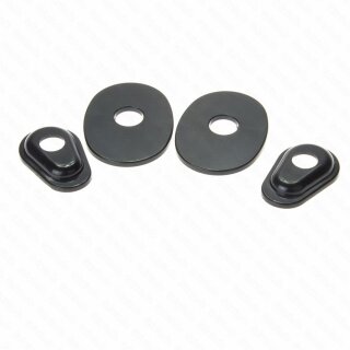 SHIN YO Montageplatten INDY SPACER ISY3 für Mini-Blinker für Yamaha, schwarz, Set