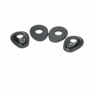 SHIN YO Montageplatten INDY SPACER ISS1 für Mini-Blinker für Suzuki, schwarz, Set, GSXR 600/750/1000 ab 01, Bandit 600/1200/1200S ab 01