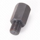 Spiegeladapter 10mm Aussengewinde linksgew./ 10 mm Innengewinde (Spiegel) rechtsgew. Schwarz