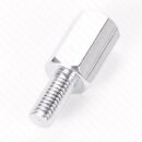 Spiegeladapter 10mm Aussengewinde linksgew./ 10 mm Innengewinde (Spiegel) rechtsgew. Schwarz