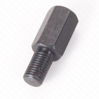 Spiegeladapter 10mm Aussengewinde rechtsgew./ 10 mm Innengewinde (Spiegel) rechtsgew. Schwarz