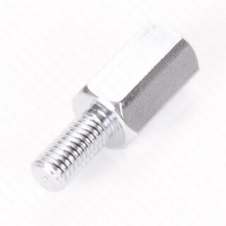 Spiegeladapter 8 mm Aussengewinde rechtsgew./ 8 mm Innengewinde (Spiegel) rechtsgew. Chrom