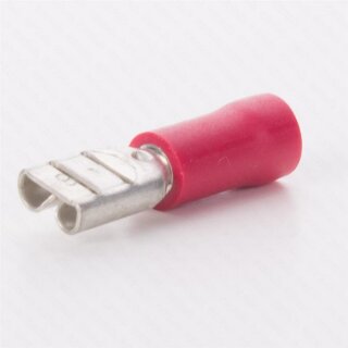 Flachsteckhülse Kabelquerschnitt 0,5-1,5mm, länge 19,2mm, halbisoliert PVC - 100er Pack