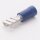 Flachsteckhülse Kabelquerschnitt 1,5-2,5 mm, länge 20,8 mm, teilisoliert PVC, blau, 100er Pack
