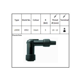 NGK Zündkerzenstecker LD-05 F, für 12 mm Kerze, 90° LD05F