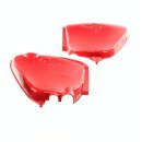 Honda CB 750 Four K1-K6 Seitendeckel Lacksatz Candy Ruby Red Cover Set R4c OE-Repro