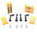 NGK Zündkerzen Zündkerzenstecker Set 4x B8ES 2x...
