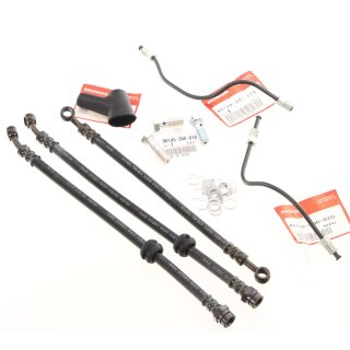 Honda CB 750 Four Bremsleitung Kit Doppelscheibe Flacher Lenker Brake Hose Kit Low Handle 2.Disc