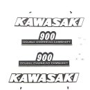 Kawasaki Z1 Z1A Heckverkleidung Seitendeckel Emblem Kit...