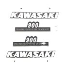 Kawasaki Z 900 Z1 Z1A Tank Seitendeckel Emblem Set Tank Side Cover Emblem Kit
