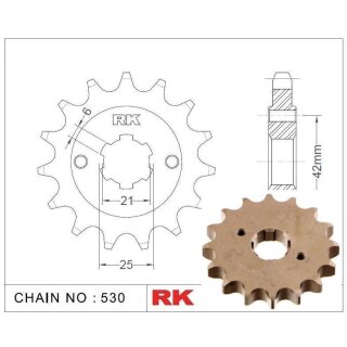 Honda OE Ritzel RK Japan 18 Zähne Teilung  530 Sprocket front