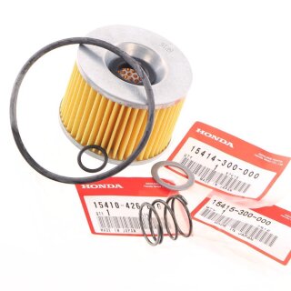 Honda CB 350 400 500 550 750 900 1000 GL CBX 1000 Ölfilter Set Original Oil Filter Washer Spring