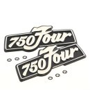 Honda CB 750 Four K6 2x Seitendeckel Emblem Schriftzug...