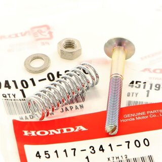 Honda CB 250 350 400 500 550 750 Schraube + Feder Bremssattel Einstellschraube Screw Spring Caliper Adjust