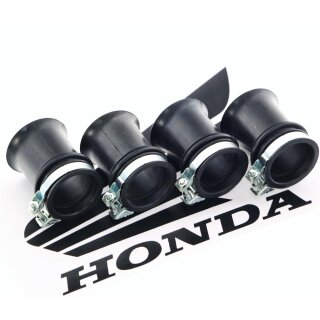 Honda CB 750 Four K1-K6 4x Schelle Silber Ansaugstutzen Ansauggummi Band Insulator Rubber