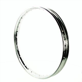 Yamaha Stahl Chrom Felgenring1,60x21 36 Loch Silber Steel Rim Front 36 Holes