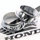 Honda Chrombecher Tacho DZM Chrome Gauge Covers Abdeckung...