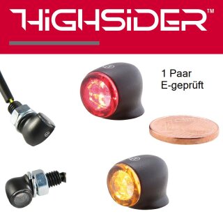 HIGHSIDER 3in1 LED Rück-, Bremslicht Blinker PROTON TWO Paar  (Wie Kellermann Atto)