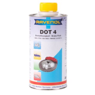 RAVENOL DOT 4 Bremsflüssigkeit (500 ml) SAE J1703, ISO 4925, FMVSS No. 116 DOT4