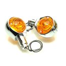 6 Volt Ochsenaugen Blinker Leuchten Lenkerenden...