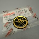 Yamaha Vintage Emblem Gel Rund Gold 40mm Decal Sticker Aufkleber