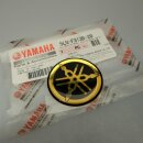 Yamaha Vintage Emblem Gel Rund Gold 40mm Decal Sticker Aufkleber