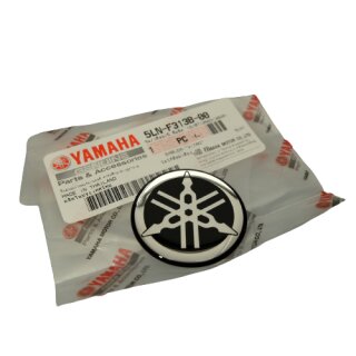 Yamaha Vintage Emblem Gel Rund Silber 40mm Decal Sticker Aufkleber
