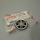 Yamaha Vintage Emblem Gel Rund Silber 40mm Decal Sticker Aufkleber