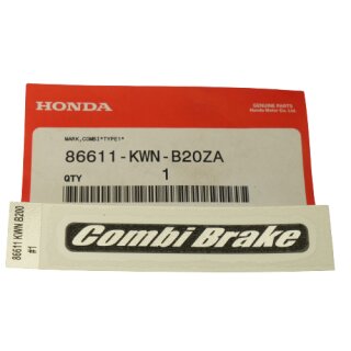 Original Honda Aufkleber "Combi Brake" Schwarz/Silber, 85 mm, Mark (Combi Brake)