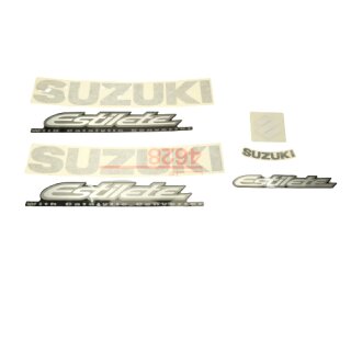 Orig.Suzuki UF 50 Schriftzüge-Satz "SUZUKI Estilete" Schwarz,Emblem Set (Black)