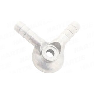 BENZIN ANSCHLUSS DOPPELT DELLORTO 7,5MM METALL