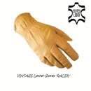 CBP Vintage Leder Sommer Handschuh RACER Farbe Sand ohne...
