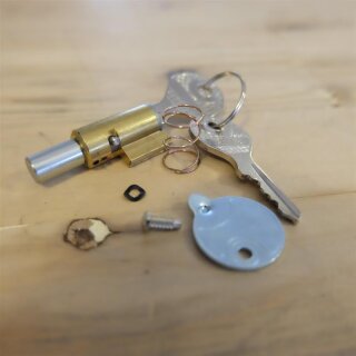 Hercules Zündapp Kreidler Puch Lenkradschloss Lenkschloß 8mm  + Deckel Rund Set Lock Steering Head