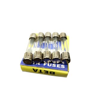 5er Pack Glassicherung 5A (30mm) Fuse Glas