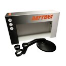 2x Daytona Lenkerendenspiegel D-Mirror 3 schwarz für 7/8 + 1" Lenker E-geprüft