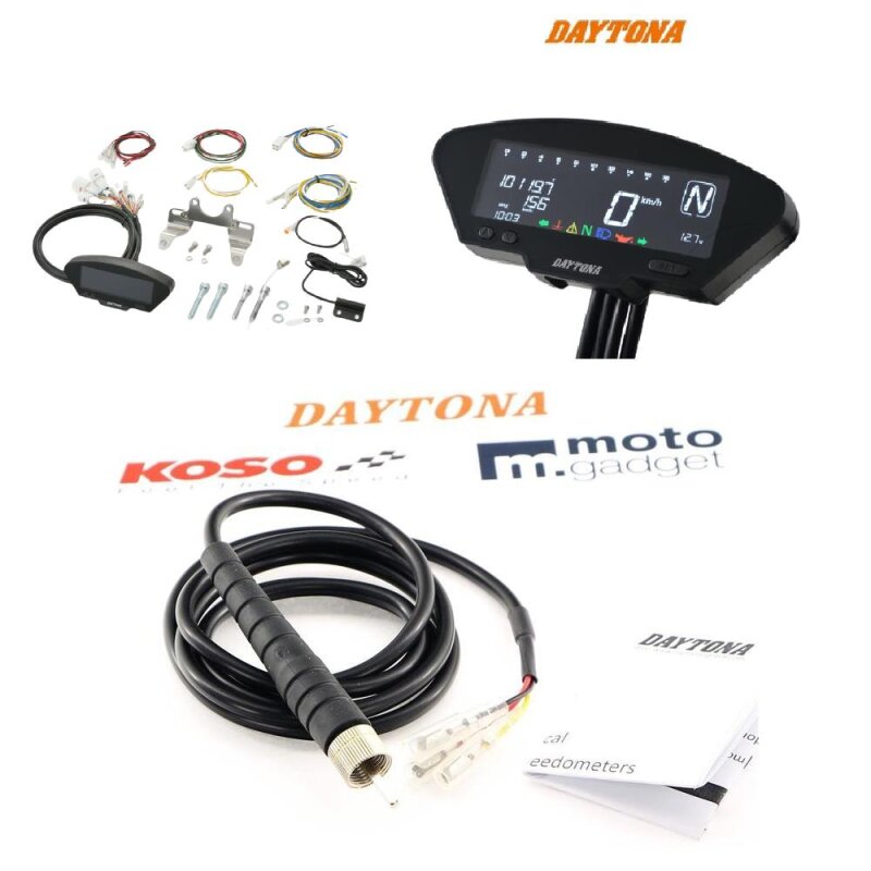 Daytona DEVA01 Digitales Multi Instrument Tacho Sensor Set Yamaha E-geprüft
