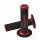 Domino Paar Griffe Lenkergriffe schwarz/rot (Griffe für Motorrad)
