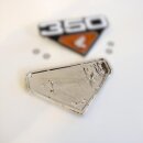 Honda CB 350 K4 A, CL 350K4 A Emblem Set Seitendeckel Diamant