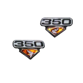 Honda CL 350 K5 A, CB 350 G A Emblem Set Seitendeckel Diamant