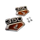 Honda CB 350 K3 A, CL 350 K3 A Emblem Set Seitendeckel...