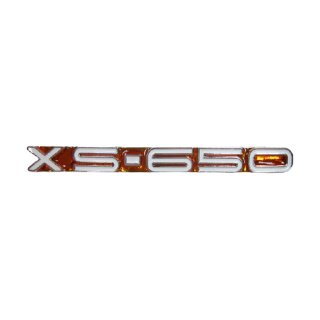 Yamaha XS 650 Emblem Seitendeckel Amber / Orange Side Cover Emblem Repro