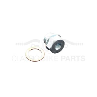 Honda CB 350 400 500 550 750 Four Adapter Ölkanal Ölleitung Öldruck M20x1,5 M20 x 1.5